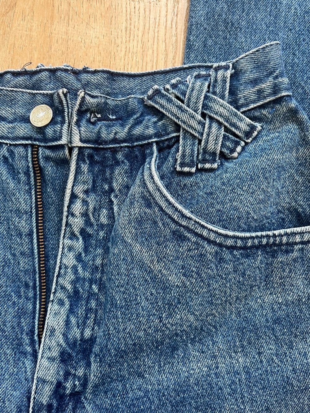 Vintage Bareback Roper Jeans with interlocking braid design